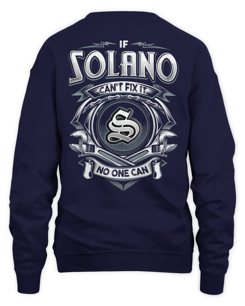 SOLANO AP81-K4-626 - Personalized Ahmed Quote Apparel “If Ahmed Can't Fix It, No One Can” - Unisex Sweatshirt - Navy