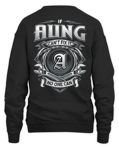 AUNG AP81-K4-626 - Personalized Ahmed Quote Apparel “If Ahmed Can't Fix It, No One Can” - Unisex Sweatshirt - Black