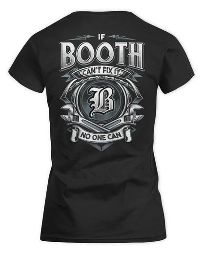 BOOTH AP81-K4-626 - Personalized Ahmed Quote Apparel “If Ahmed Can't Fix It, No One Can” - Women's Standard T-Shirt - Black
