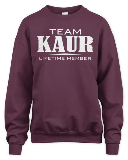 KAUR BL62-K4-128 - Personalized “Team NAME Lifetime Member” - Unisex Sweatshirt - Maroon