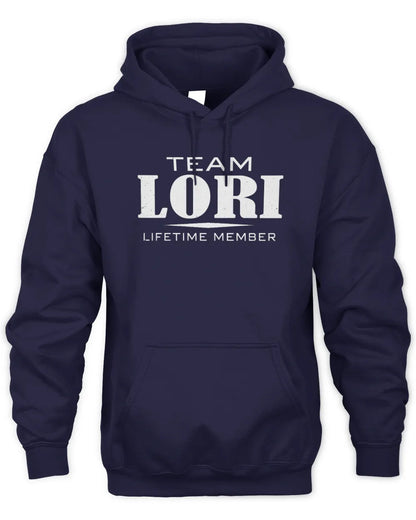 LORI BL62-K4-128 - Personalized “Team NAME Lifetime Member” - Unisex Hoodie - Navy