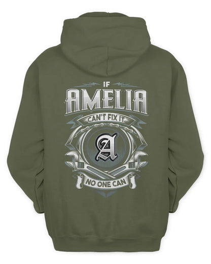 AMELIA AP81-K4-626 - Personalized Ahmed Quote Apparel “If Ahmed Can't Fix It, No One Can” - Unisex Hoodie - Military Green