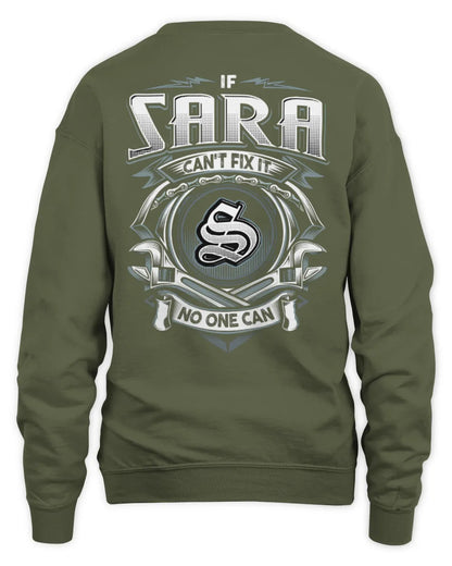 SARA AP81-K4-626 - Personalized Ahmed Quote Apparel “If Ahmed Can't Fix It, No One Can” - Unisex Sweatshirt - Military Green