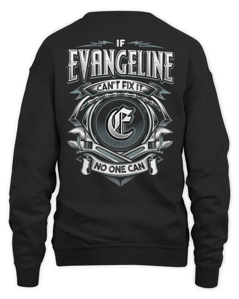 EVANGELINE AP81-K4-626 - Personalized Ahmed Quote Apparel “If Ahmed Can't Fix It, No One Can” - Unisex Sweatshirt - Black
