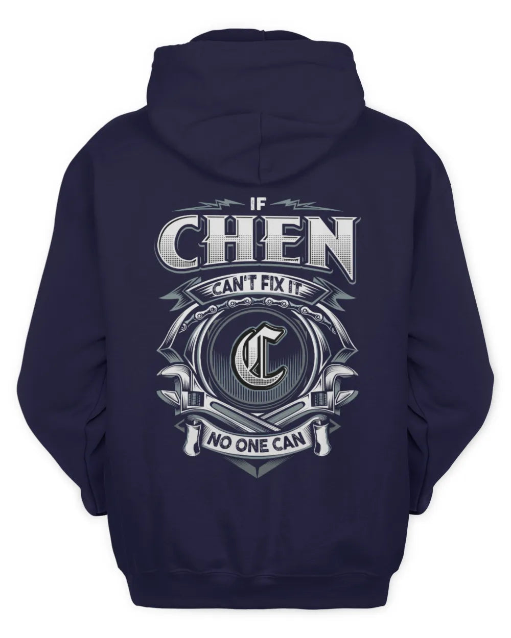 CHEN AP81-K4-626 - Personalized Ahmed Quote Apparel “If Ahmed Can't Fix It, No One Can” - Unisex Hoodie - Navy