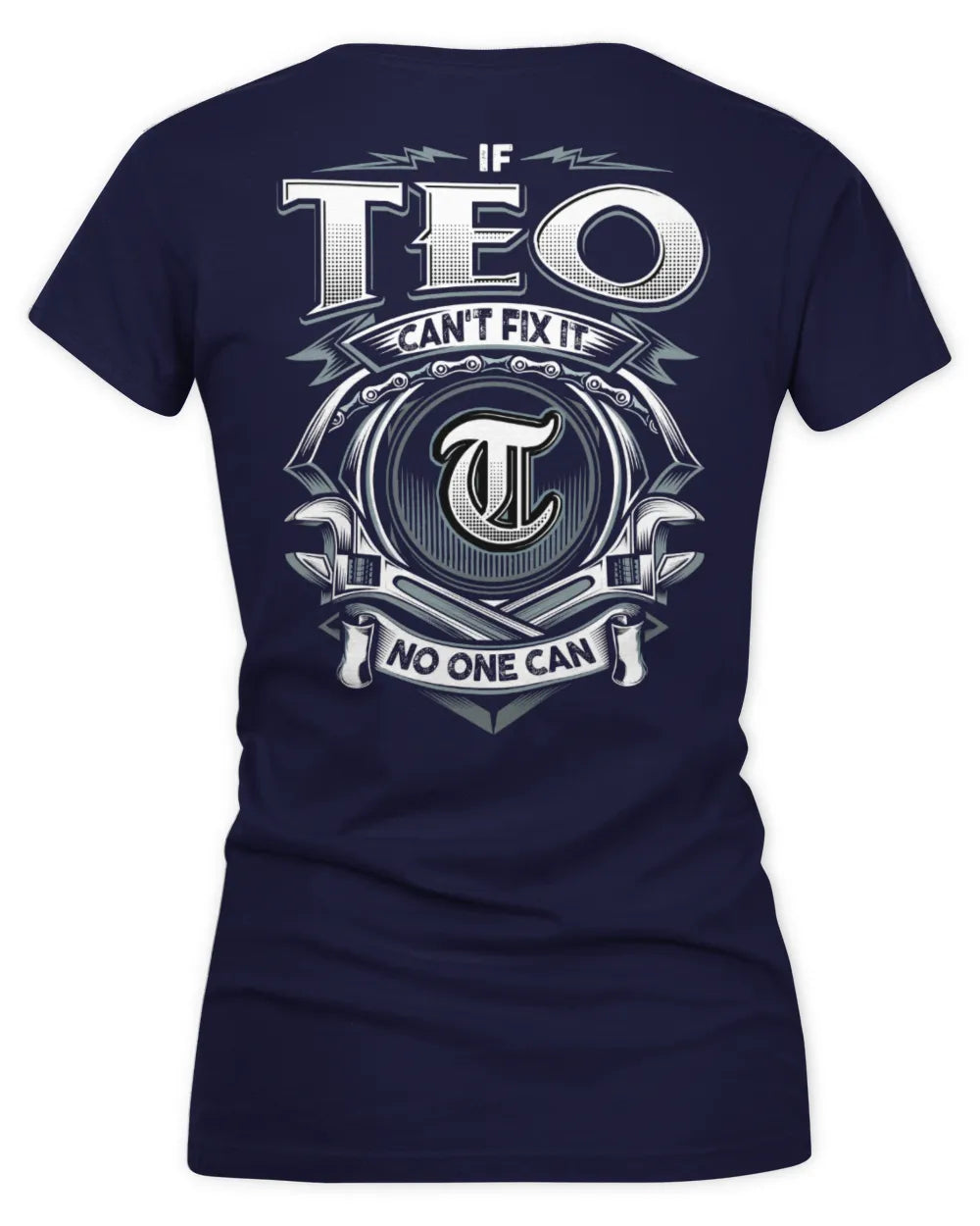 TEO AP81-K4-626 - Personalized Ahmed Quote Apparel “If Ahmed Can't Fix It, No One Can” - Women's V-Neck T-Shirt - Navy