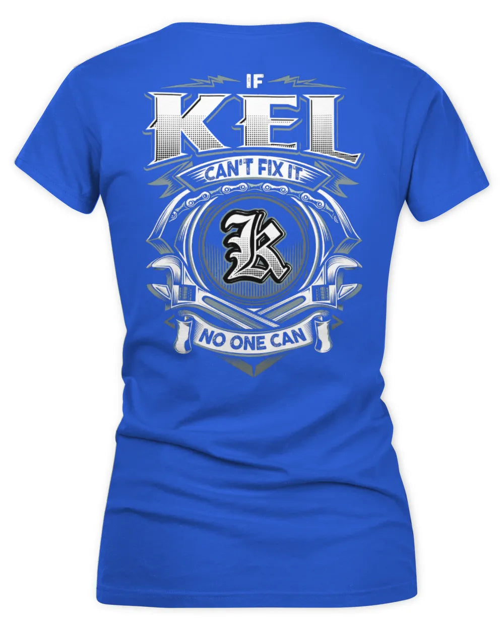 KEL AP81-K4-626 - Personalized Ahmed Quote Apparel “If Ahmed Can't Fix It, No One Can” - Women's V-Neck T-Shirt - Royal