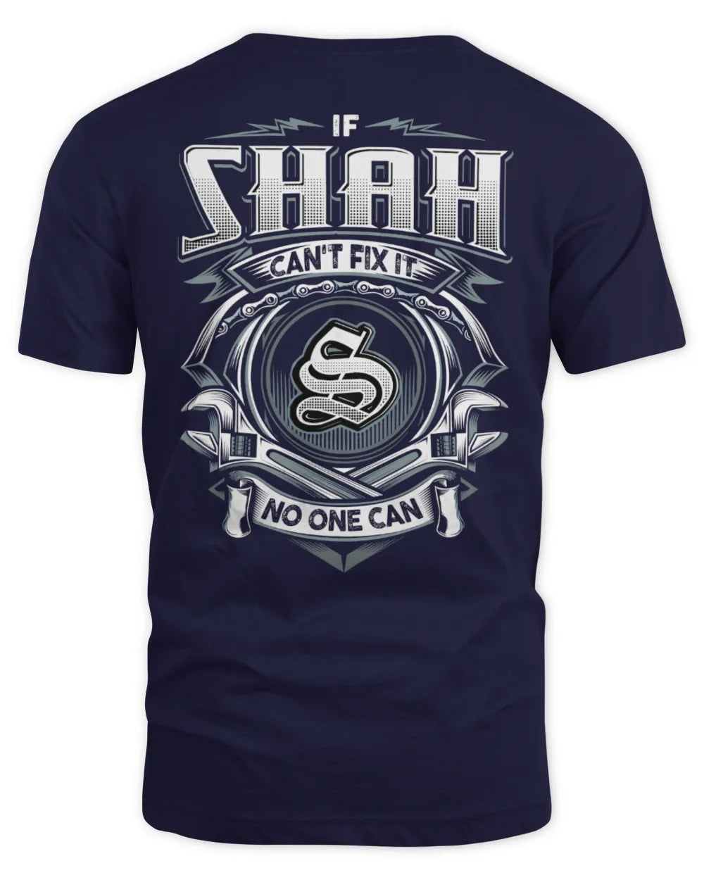 SHAH AP81-K4-626 - Personalized Ahmed Quote Apparel “If Ahmed Can't Fix It, No One Can” - Unisex Standard T-Shirt - Navy
