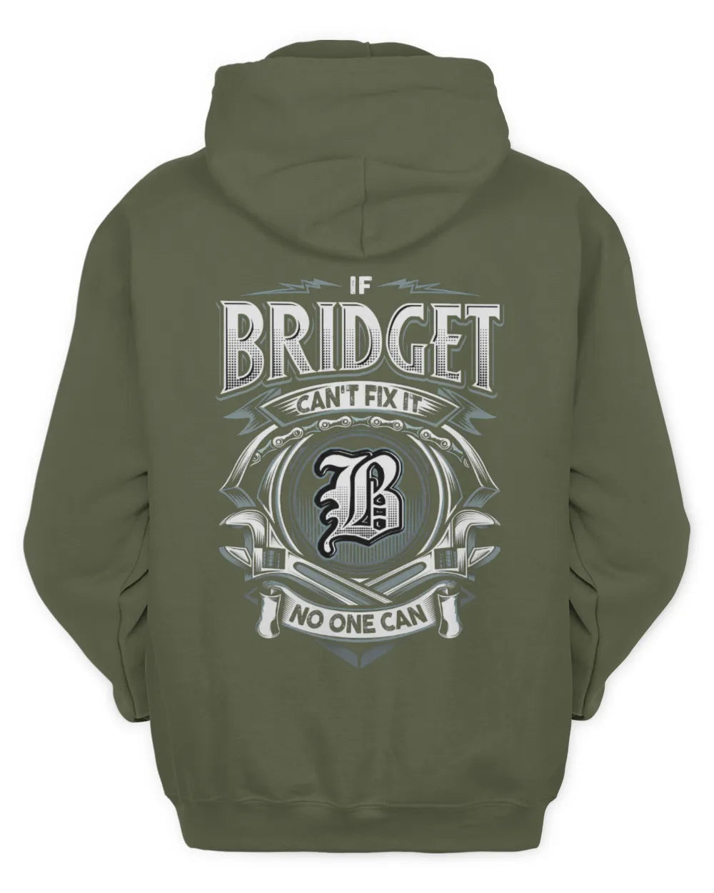 BRIDGET AP81-K4-626 - Personalized Ahmed Quote Apparel “If Ahmed Can't Fix It, No One Can” - Unisex Hoodie - Military Green