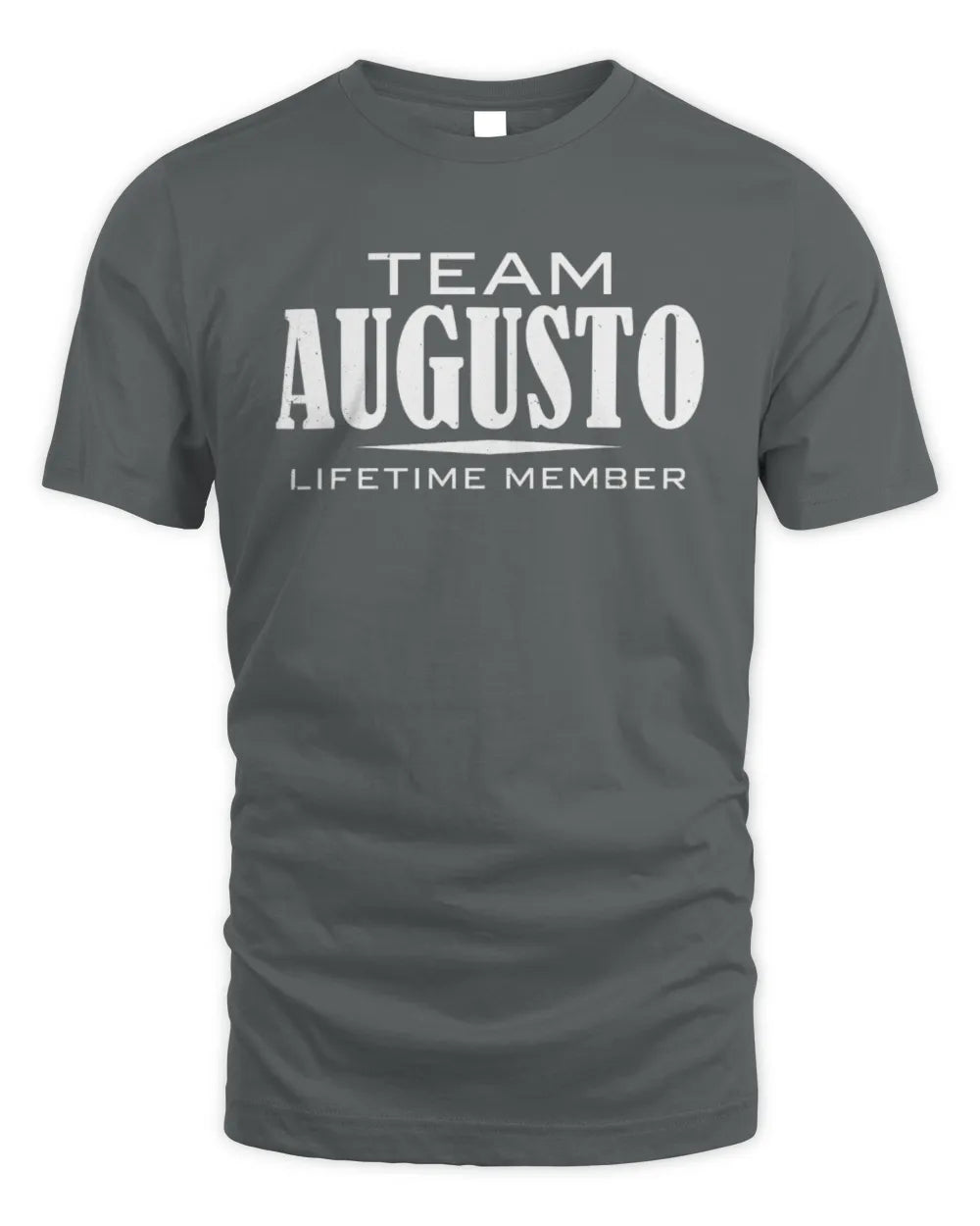 AUGUSTO BL62-K4-128 - Personalized “Team NAME Lifetime Member” - Unisex Standard T-Shirt - Charcoal
