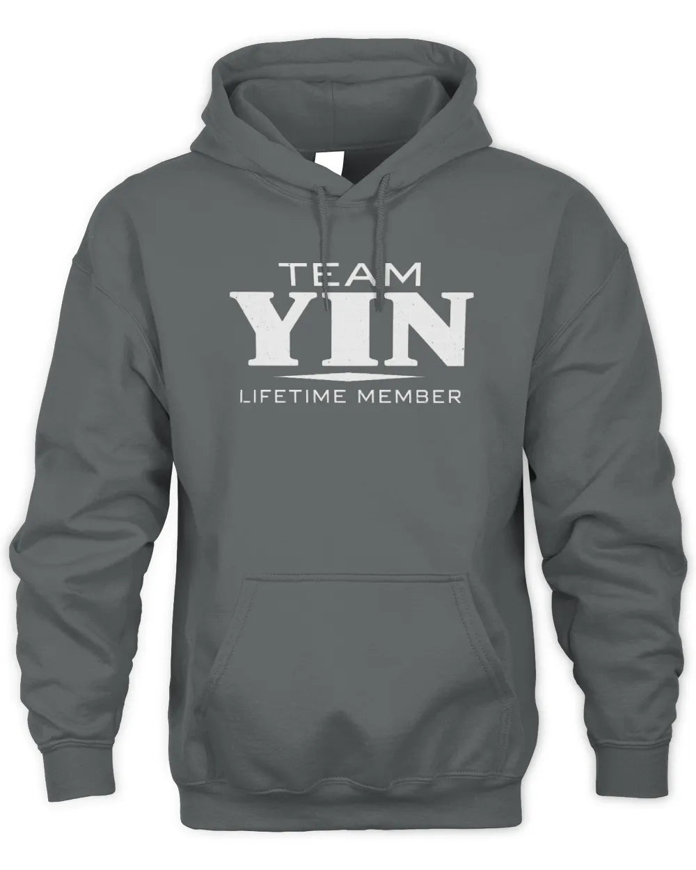 YIN BL62-K4-128 - Personalized “Team NAME Lifetime Member” - Unisex Hoodie - Charcoal