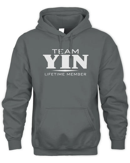 YIN BL62-K4-128 - Personalized “Team NAME Lifetime Member” - Unisex Hoodie - Charcoal