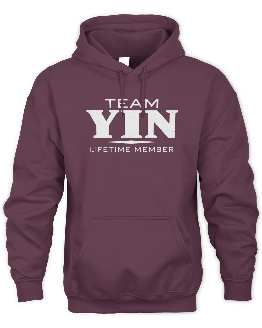 YIN BL62-K4-128 - Personalized “Team NAME Lifetime Member” - Unisex Hoodie - Maroon