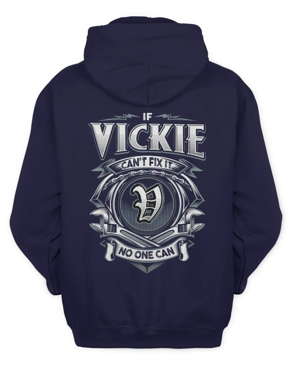 VICKIE AP81-K4-626 - Personalized Ahmed Quote Apparel “If Ahmed Can't Fix It, No One Can” - Unisex Hoodie - Navy