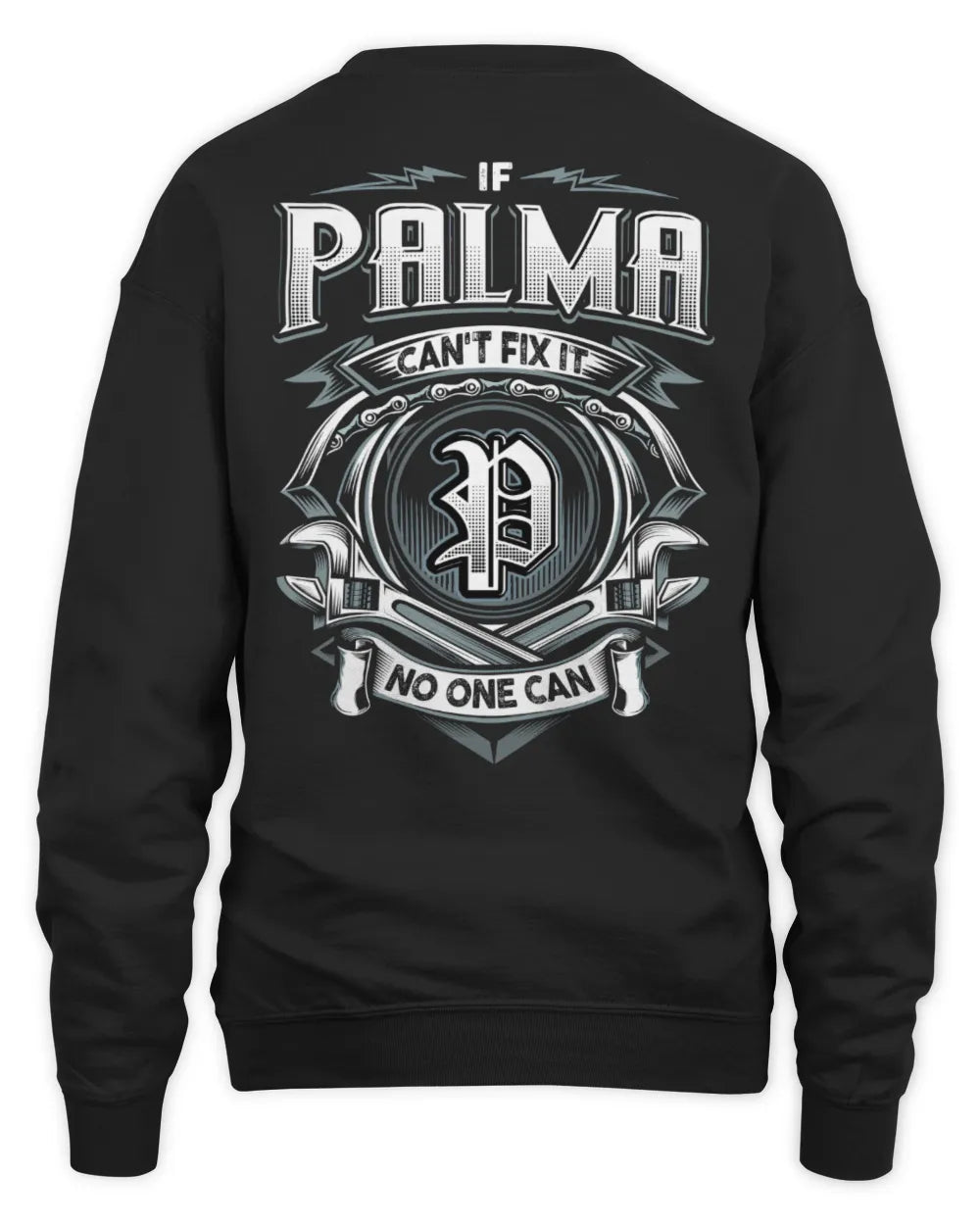 PALMA AP81-K4-626 - Personalized Ahmed Quote Apparel “If Ahmed Can't Fix It, No One Can” - Unisex Sweatshirt - Black