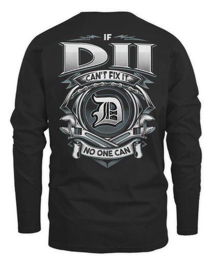 DII AP81-K4-626 - Personalized Ahmed Quote Apparel “If Ahmed Can't Fix It, No One Can” - Men's Long Sleeved T-Shirt - Black