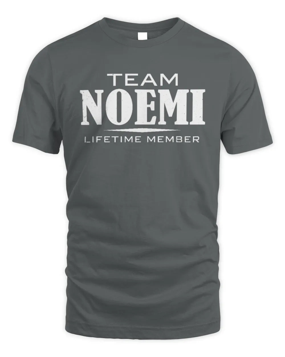 NOEMI BL62-K4-128 - Personalized “Team NAME Lifetime Member” - Unisex Standard T-Shirt - Charcoal