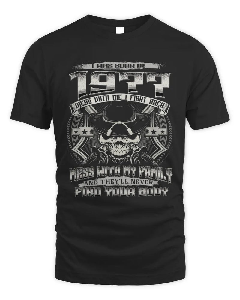 1977 HH89-K2 – Protective Family Quote T-Shirt - Unisex Standard T-Shirt - Black