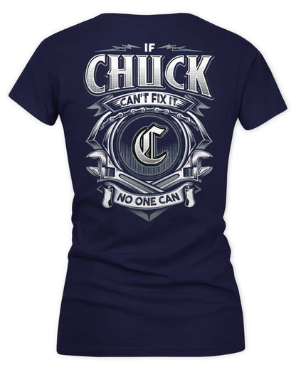 CHUCK AP81-K4-626 - Personalized Ahmed Quote Apparel “If Ahmed Can't Fix It, No One Can” - Women's V-Neck T-Shirt - Navy