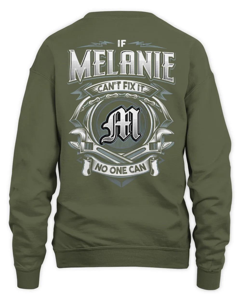 MELANIE AP81-K4-626 - Personalized Ahmed Quote Apparel “If Ahmed Can't Fix It, No One Can” - Unisex Sweatshirt - Military Green