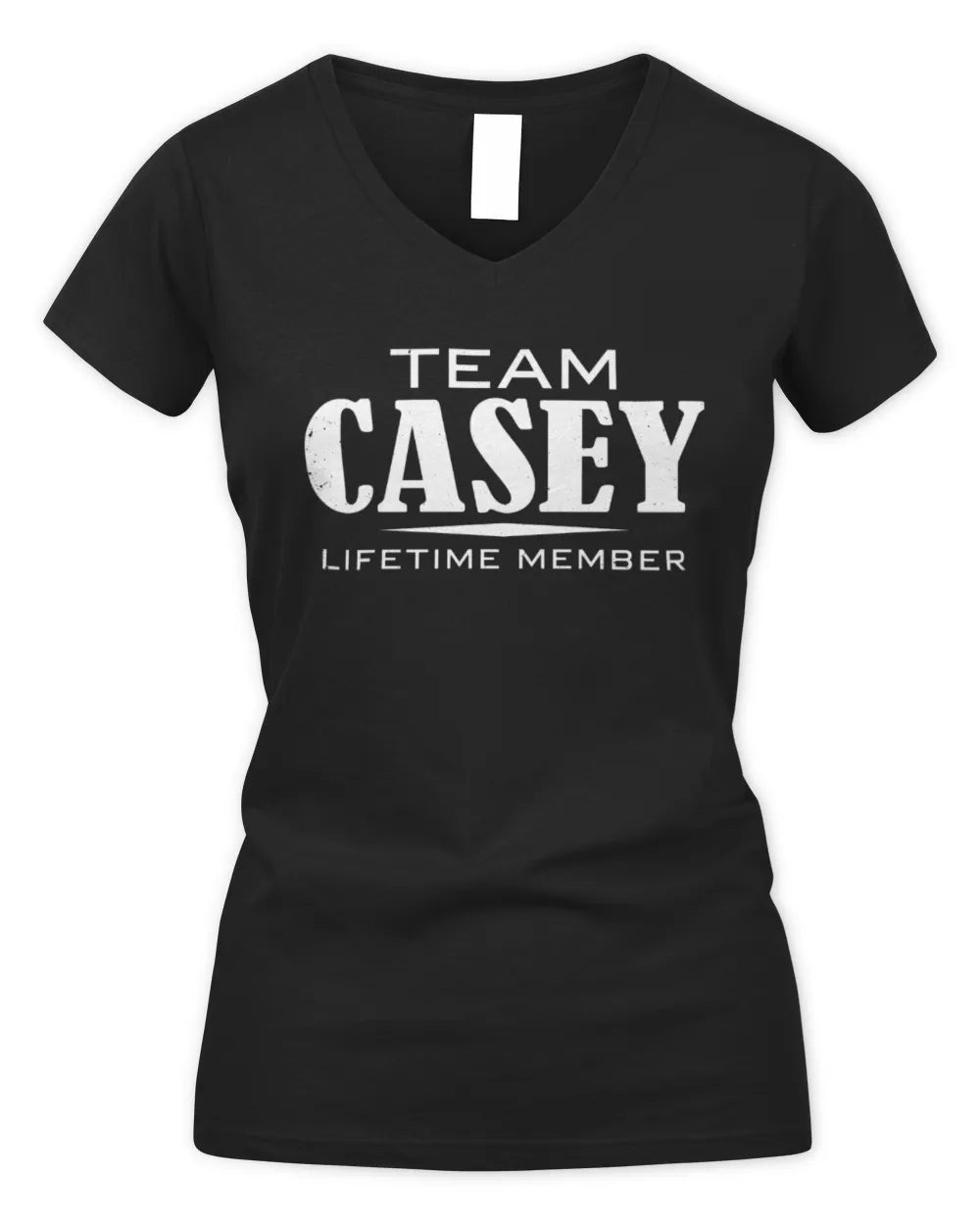 CASEY BL62-K4-128 - Personalized “Team NAME Lifetime Member” - Women's V-Neck T-Shirt - Black