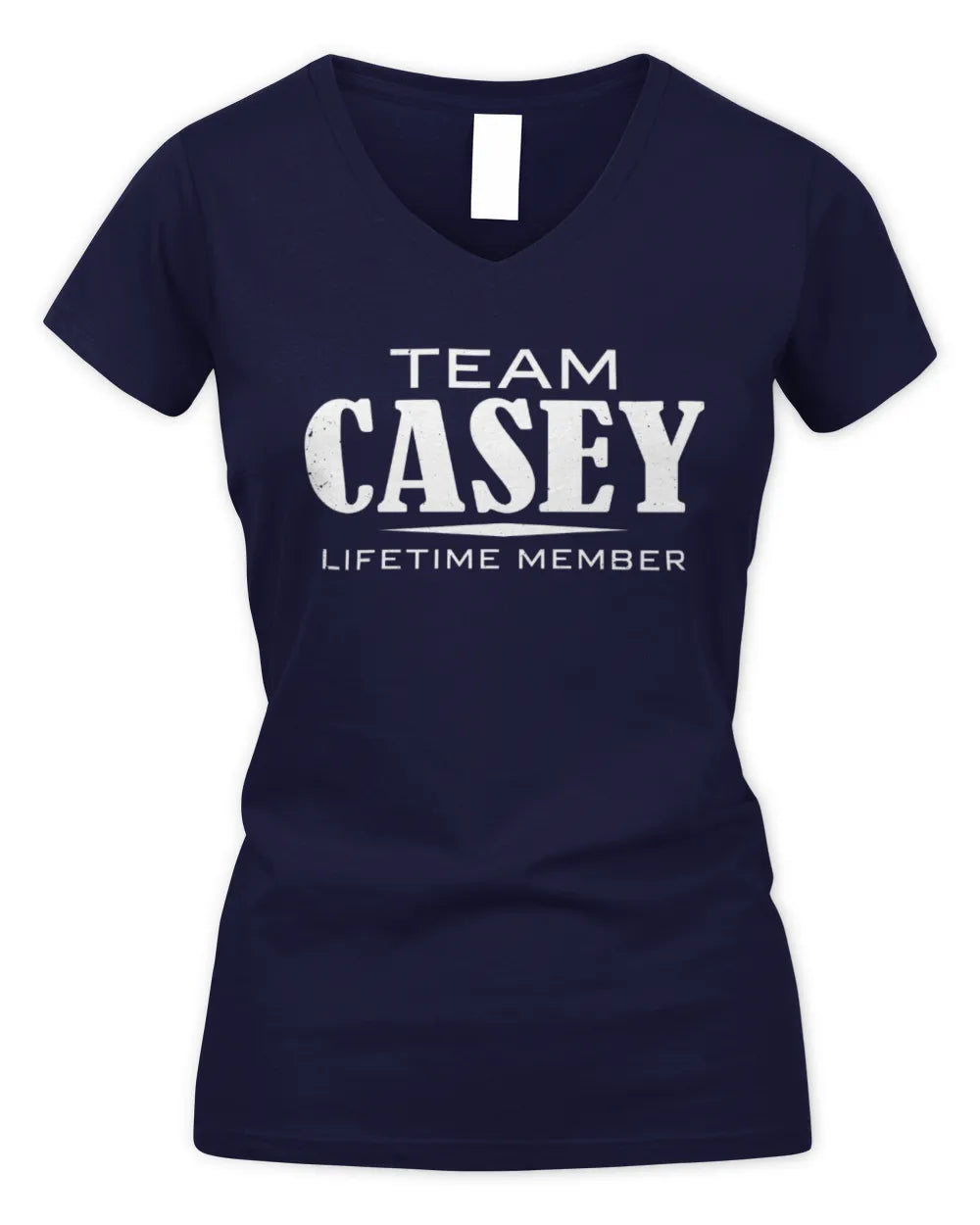 CASEY BL62-K4-128 - Personalized “Team NAME Lifetime Member” - Women's V-Neck T-Shirt - Navy