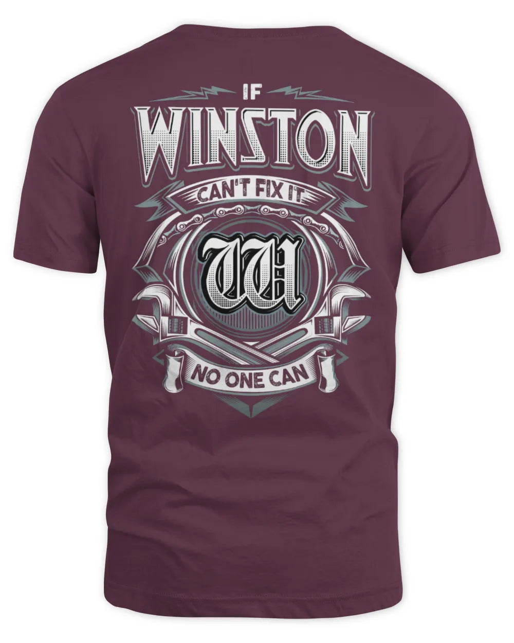 WINSTON AP81-K4-626 - Personalized Ahmed Quote Apparel “If Ahmed Can't Fix It, No One Can” - Unisex Standard T-Shirt - Maroon