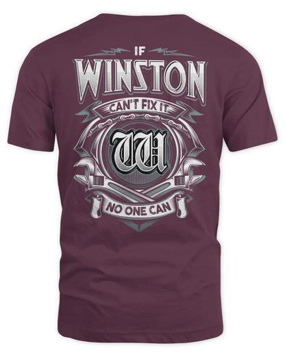 WINSTON AP81-K4-626 - Personalized Ahmed Quote Apparel “If Ahmed Can't Fix It, No One Can” - Unisex Standard T-Shirt - Maroon