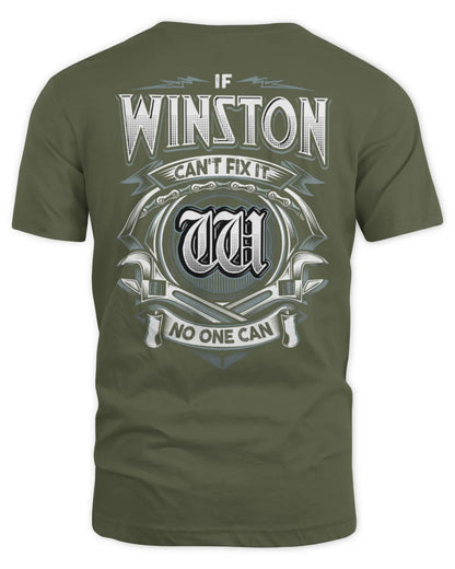 WINSTON AP81-K4-626 - Personalized Ahmed Quote Apparel “If Ahmed Can't Fix It, No One Can” - Unisex Standard T-Shirt - Military Green