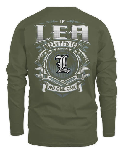 LEA AP81-K4-626 - Personalized Ahmed Quote Apparel “If Ahmed Can't Fix It, No One Can” - Men's Long Sleeved T-Shirt - Military Green