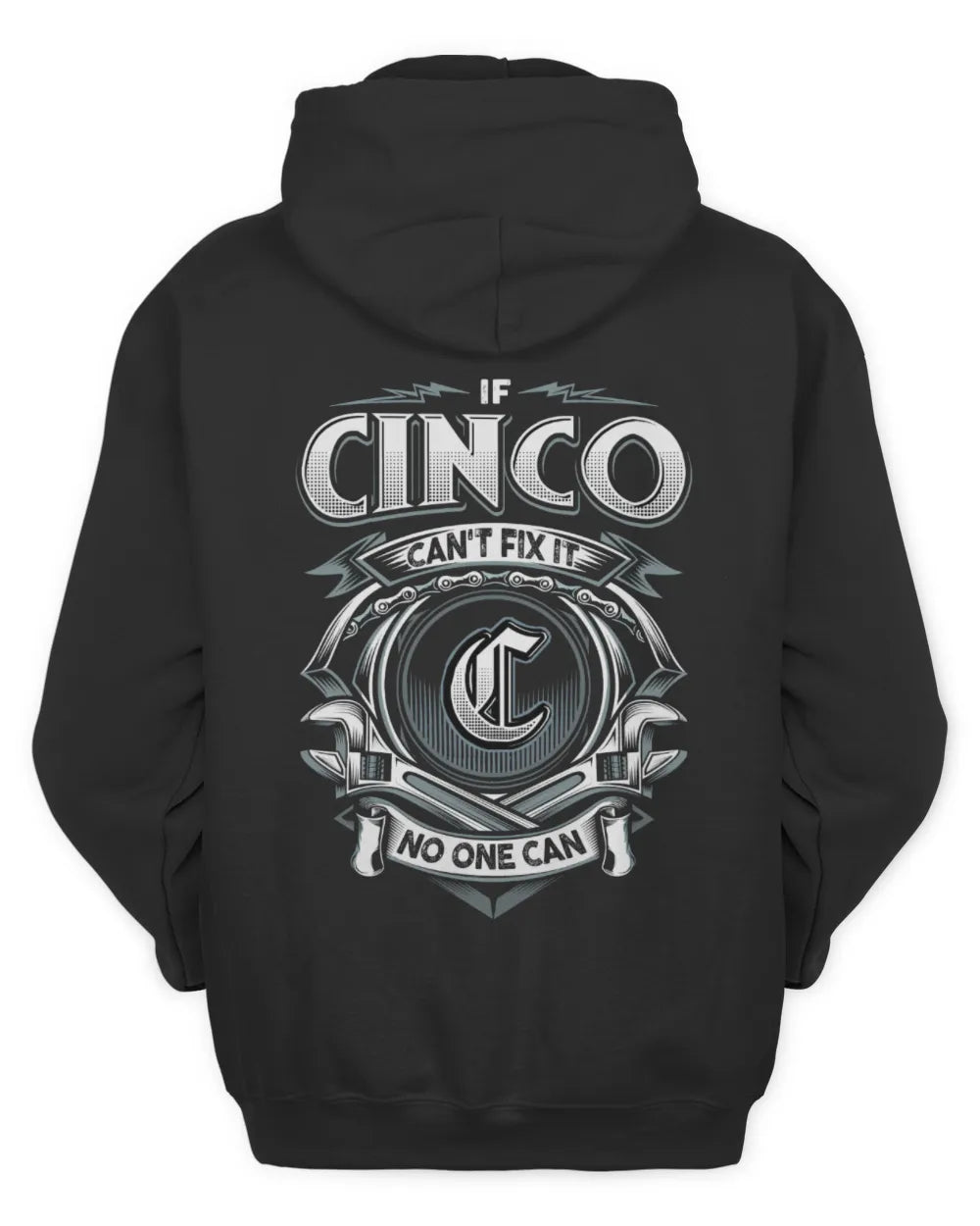 CINCO AP81-K4-626 - Personalized Ahmed Quote Apparel “If Ahmed Can't Fix It, No One Can” - Unisex Hoodie - Black