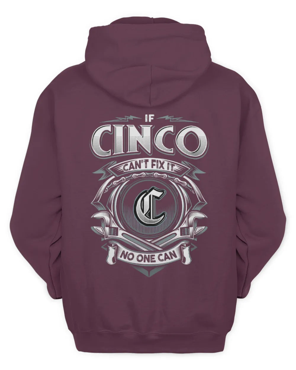 CINCO AP81-K4-626 - Personalized Ahmed Quote Apparel “If Ahmed Can't Fix It, No One Can” - Unisex Hoodie - Maroon