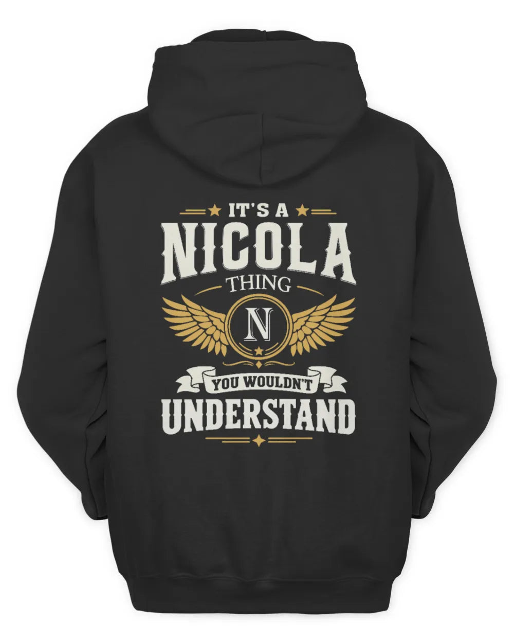 NICOLA KT06-M008 It’s a [NAME] Thing – You Wouldn’t Understand | Personalized Vintage T-Shirt - Unisex Hoodie - Black