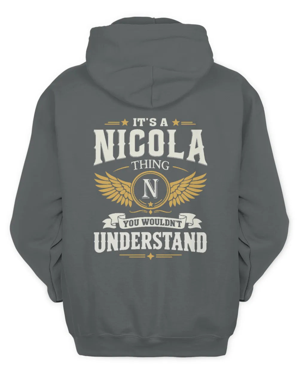 NICOLA KT06-M008 It’s a [NAME] Thing – You Wouldn’t Understand | Personalized Vintage T-Shirt - Unisex Hoodie - Charcoal