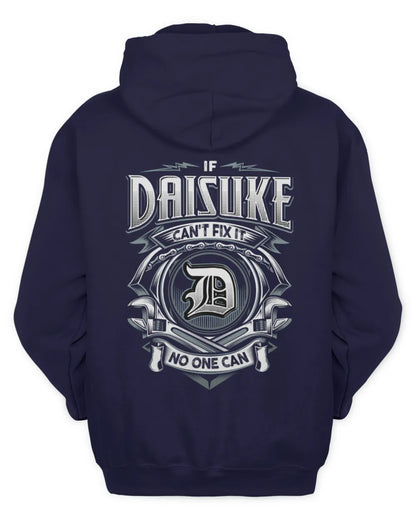 DAISUKE AP81-K4-626 - Personalized Ahmed Quote Apparel “If Ahmed Can't Fix It, No One Can” - Unisex Hoodie - Navy