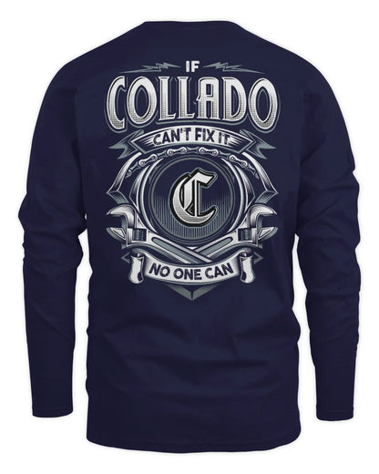 COLLADO AP81-K4-626 - Personalized Ahmed Quote Apparel “If Ahmed Can't Fix It, No One Can” - Men's Long Sleeved T-Shirt - Navy