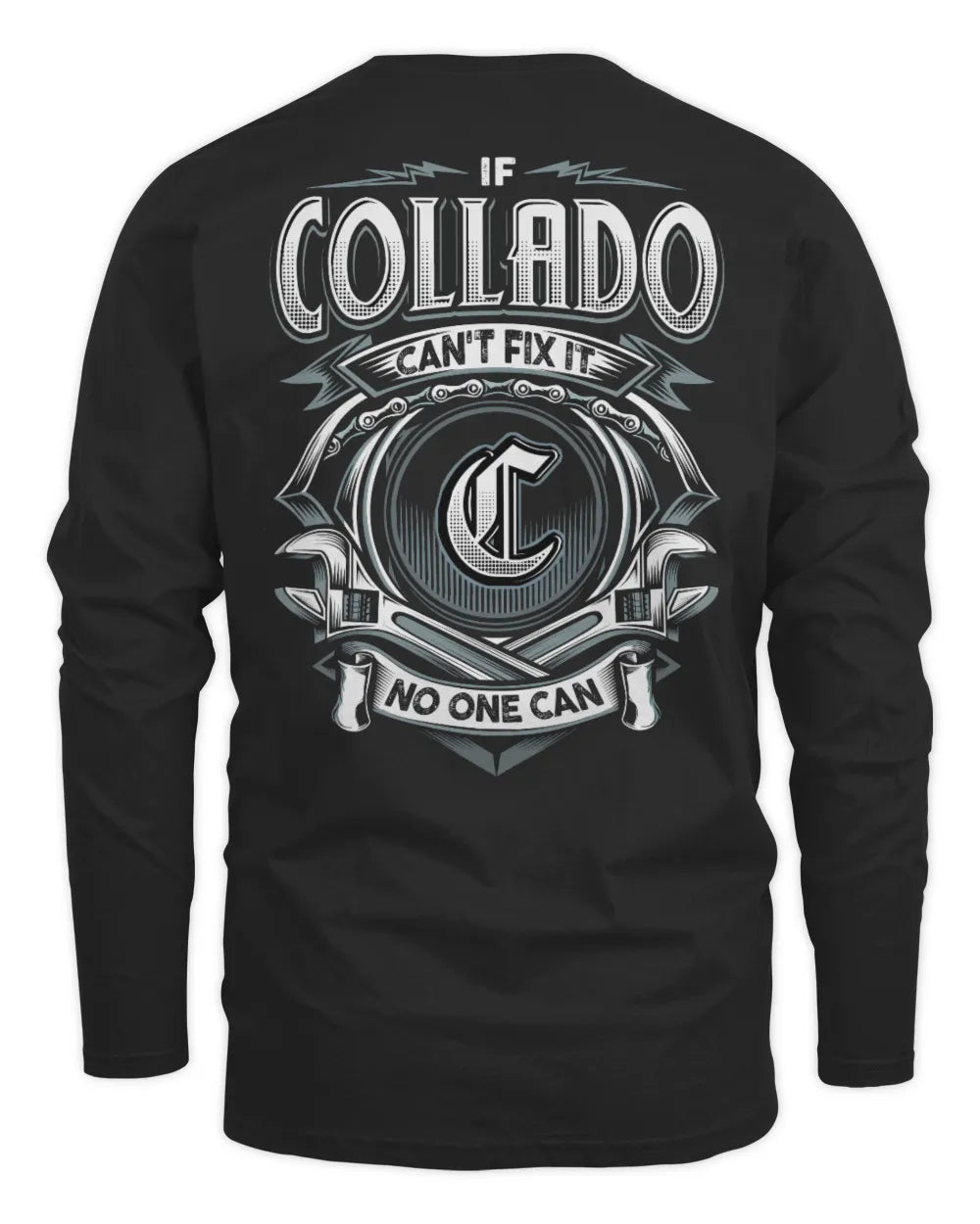 COLLADO AP81-K4-626 - Personalized Ahmed Quote Apparel “If Ahmed Can't Fix It, No One Can” - Men's Long Sleeved T-Shirt - Black