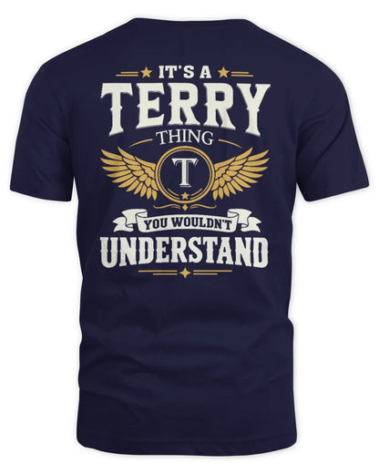 TERRY KT06-M008 It’s a [NAME] Thing – You Wouldn’t Understand | Personalized Vintage T-Shirt - Unisex Standard T-Shirt - Navy
