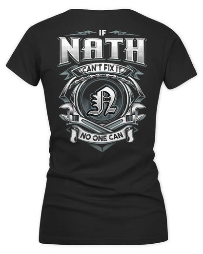 NATH AP81-K4-626 - Personalized Ahmed Quote Apparel “If Ahmed Can't Fix It, No One Can” - Women's V-Neck T-Shirt - Black