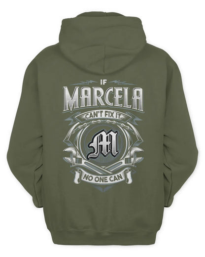MARCELA AP81-K4-626 - Personalized Ahmed Quote Apparel “If Ahmed Can't Fix It, No One Can” - Unisex Hoodie - Military Green