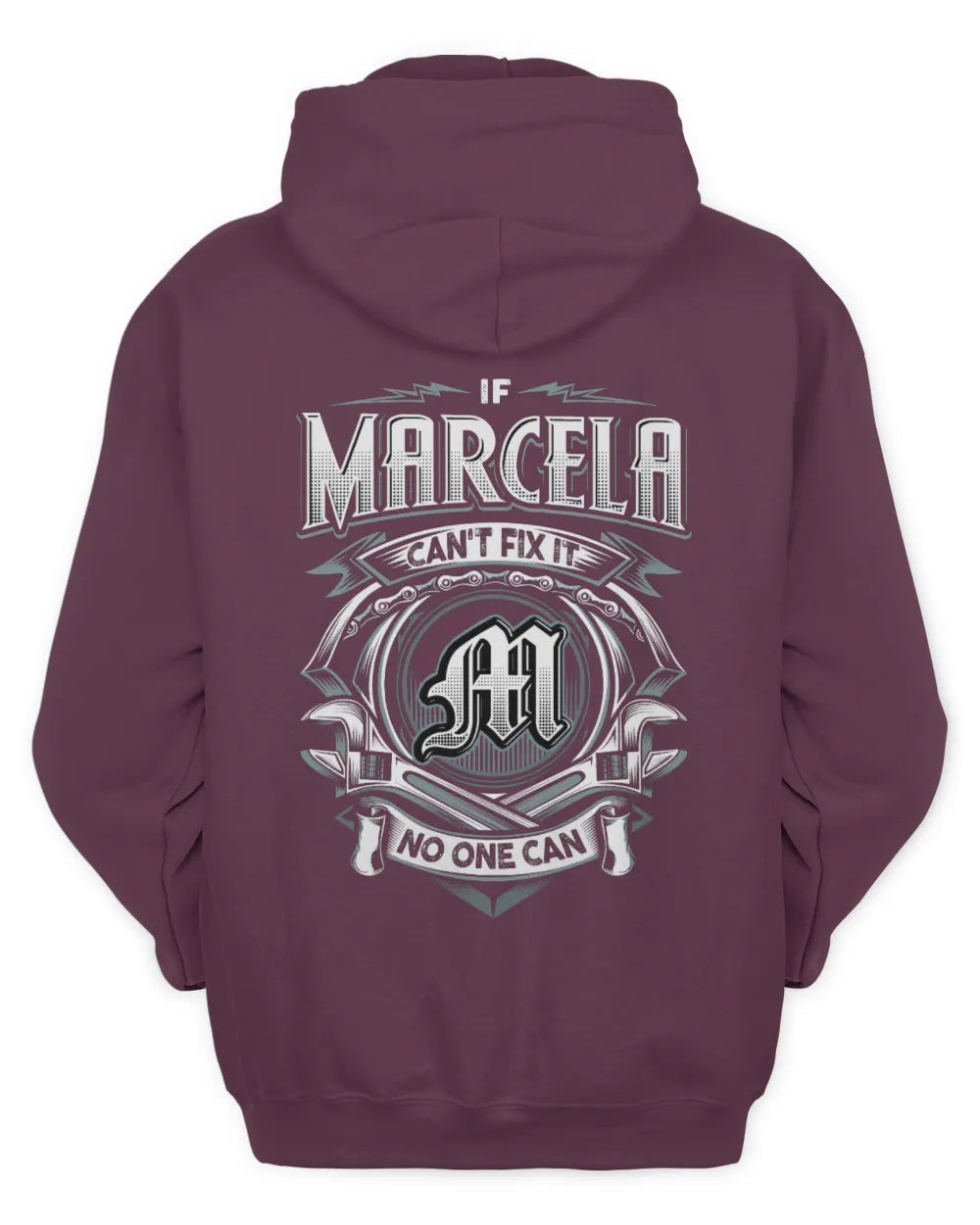 MARCELA AP81-K4-626 - Personalized Ahmed Quote Apparel “If Ahmed Can't Fix It, No One Can” - Unisex Hoodie - Maroon
