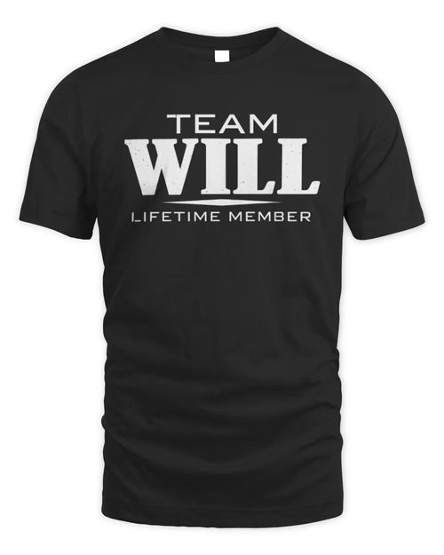 WILL BL62-K4-128 - Personalized “Team AARON Lifetime Member” - Unisex Standard T-Shirt - Black