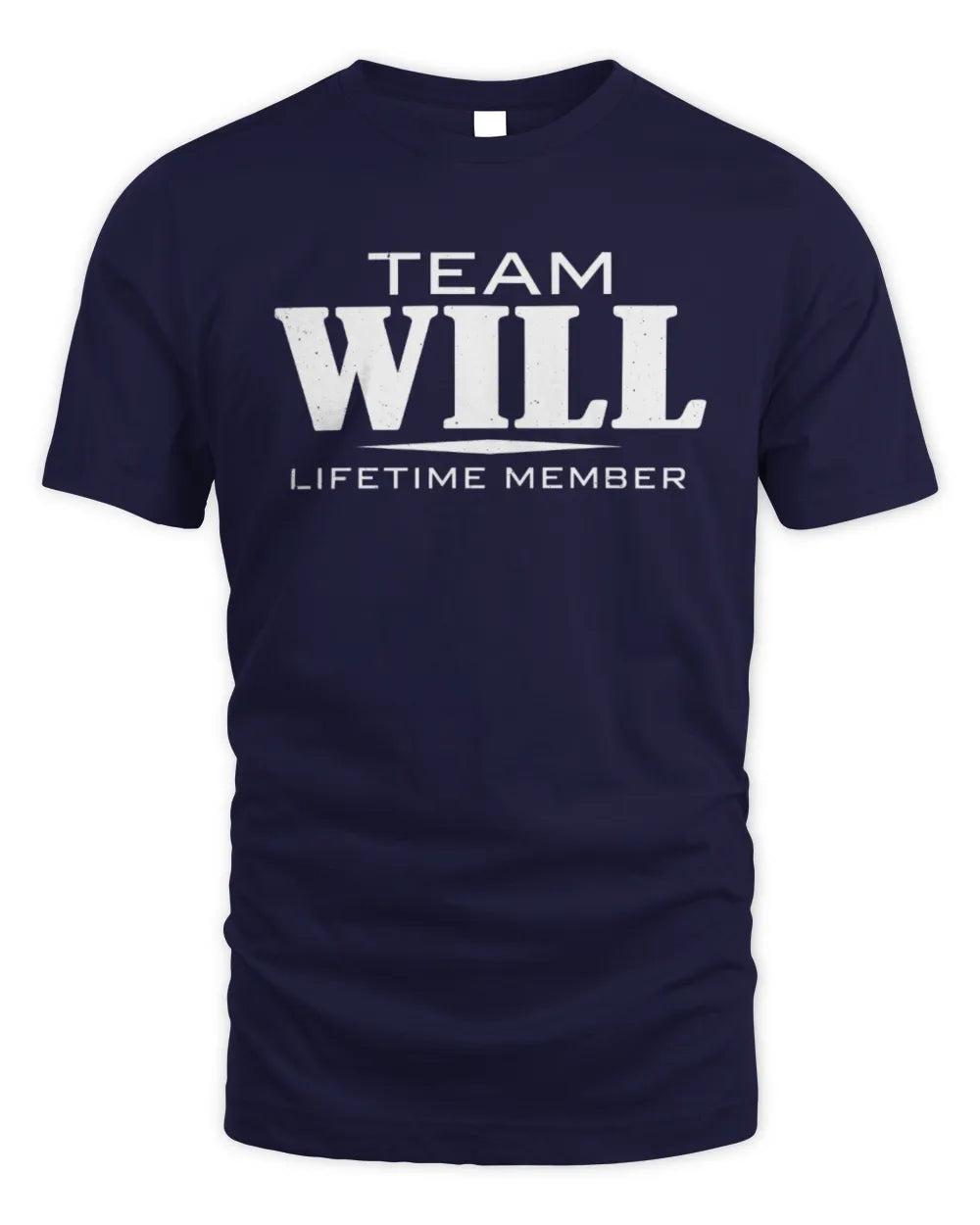 WILL BL62-K4-128 - Personalized “Team NAME Lifetime Member” - Unisex Standard T-Shirt - Navy