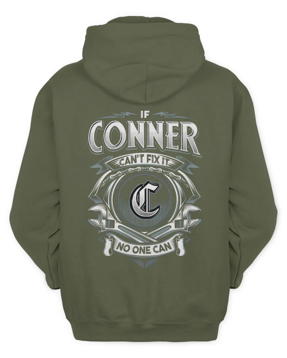 CONNER AP81-K4-626 - Personalized Ahmed Quote Apparel “If Ahmed Can't Fix It, No One Can” - Unisex Hoodie - Military Green