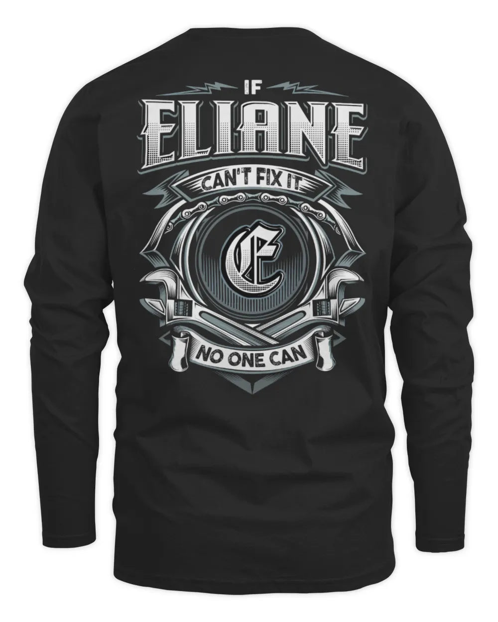 ELIANE AP81-K4-626 - Personalized Ahmed Quote Apparel “If Ahmed Can't Fix It, No One Can” - Men's Long Sleeved T-Shirt - Black