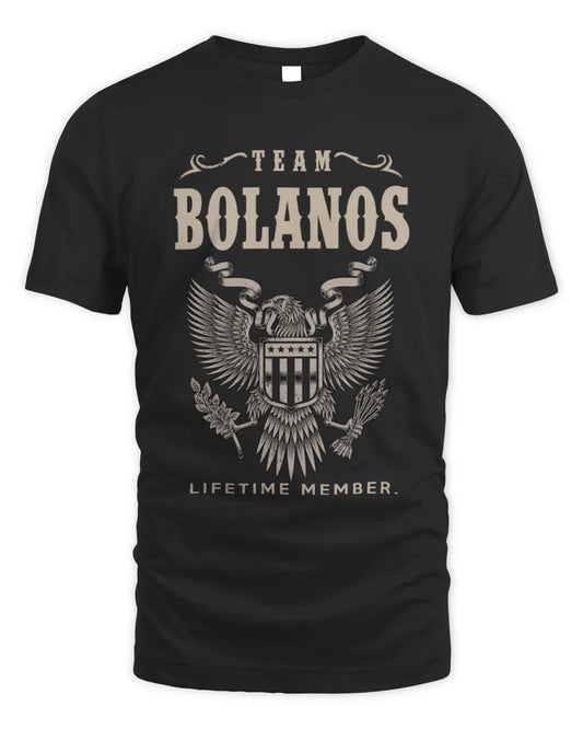 BOLANOS TP06-K82 – Personalized Classic Style Apparel “Team NAME Lifetime Member” - Unisex Standard T-Shirt - Black