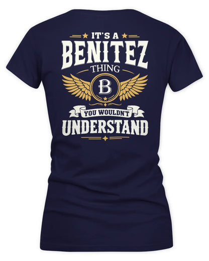BENITEZ KT06-M008 It’s a [NAME] Thing – You Wouldn’t Understand | Personalized Vintage T-Shirt - Women's V-Neck T-Shirt - Navy