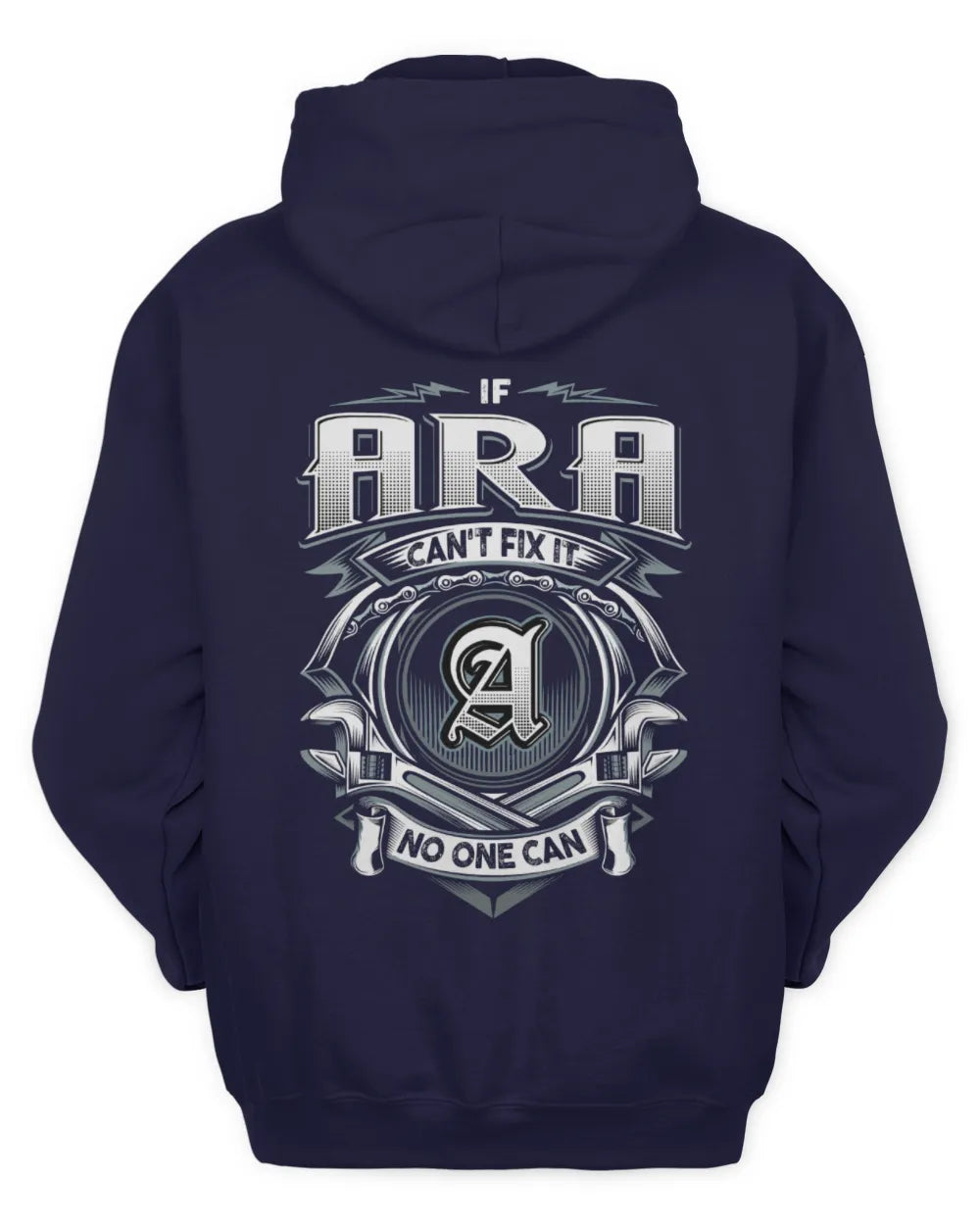 ARA AP81-K4-626 - Personalized Ahmed Quote Apparel “If Ahmed Can't Fix It, No One Can” - Unisex Hoodie - Navy