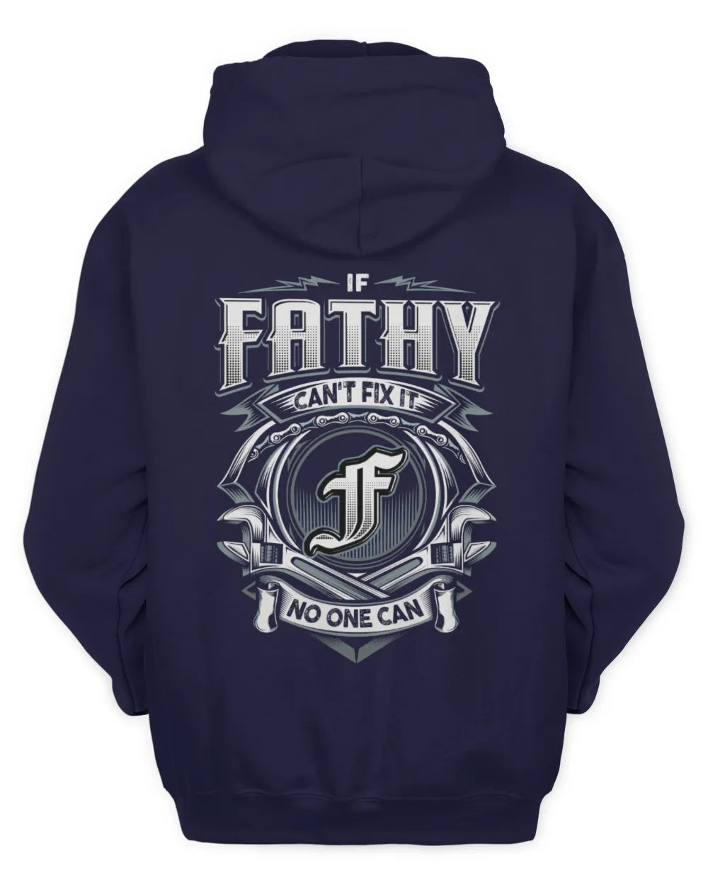 FATHY AP81-K4-626 - Personalized Ahmed Quote Apparel “If Ahmed Can't Fix It, No One Can” - Unisex Hoodie - Navy