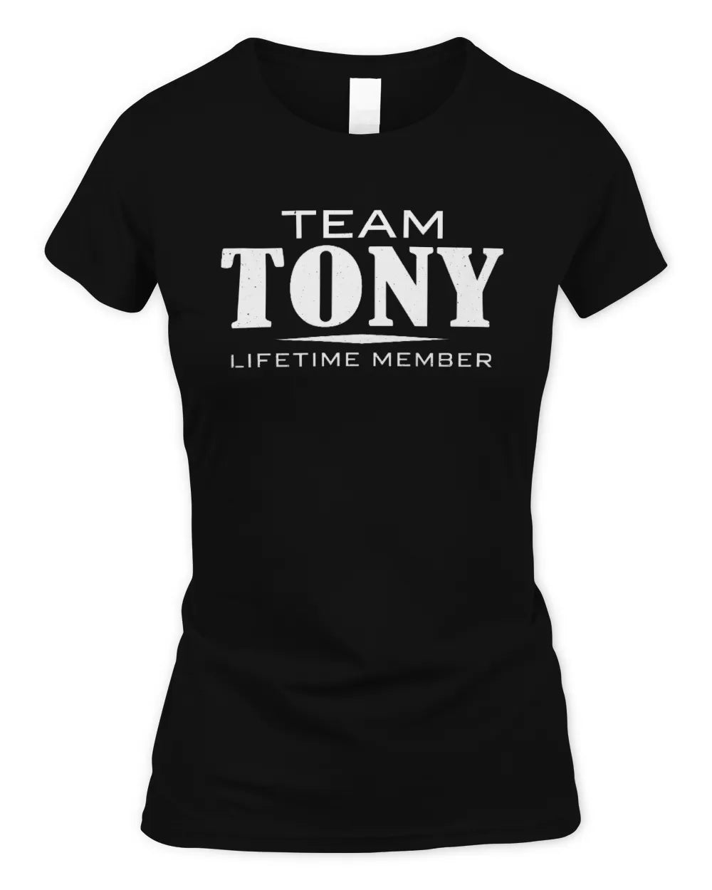 TONY BL62-K4-128 - Personalized “Team NAME Lifetime Member” - Women's Standard T-Shirt - Black